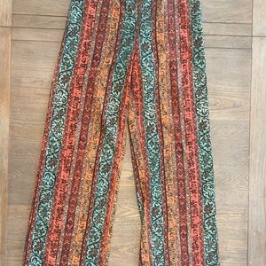 Philosophy Vibrant Orange & Green Patterned Pants